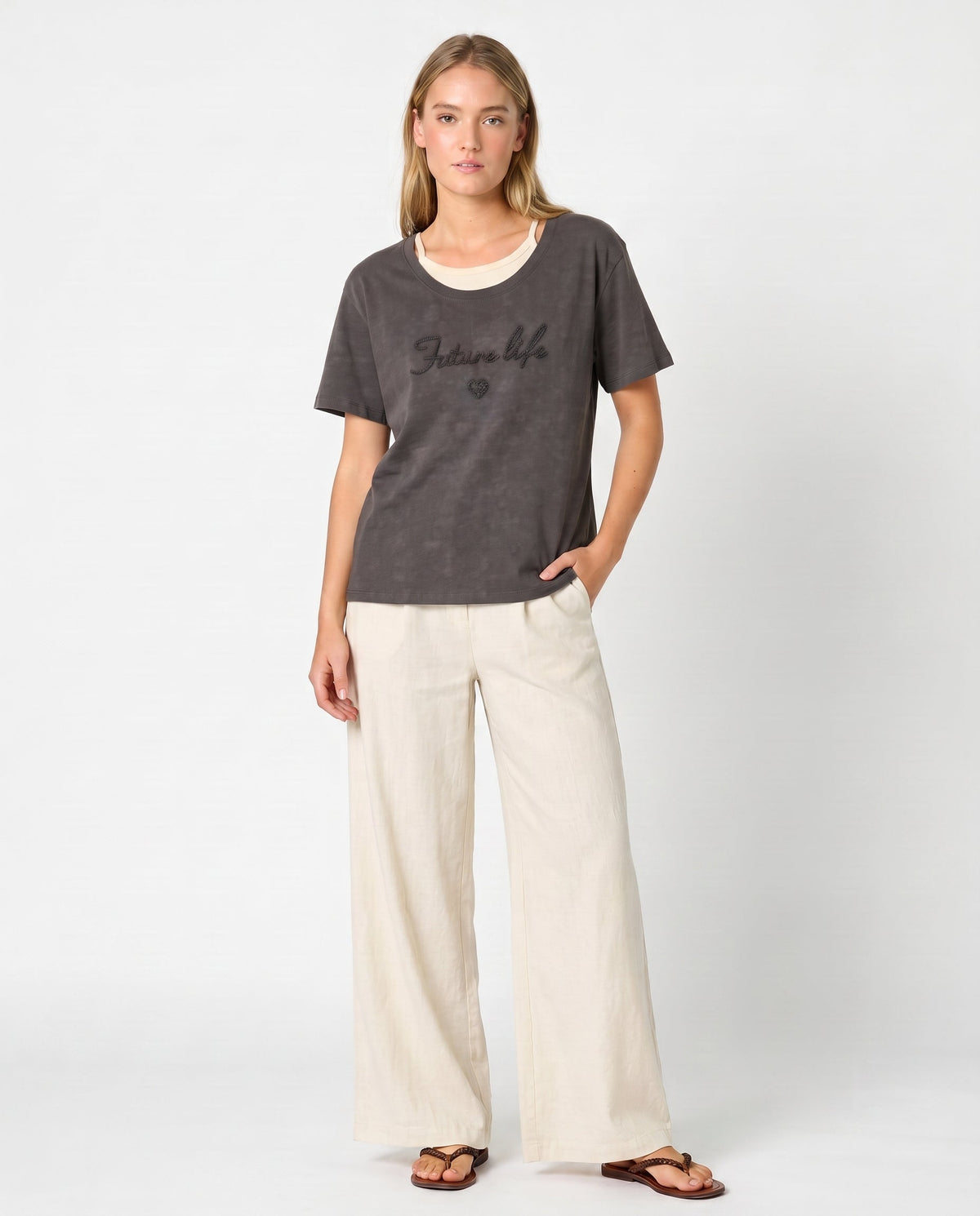 Camiseta gris Future life — Modas Carrusel