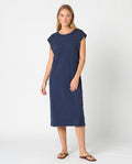 Vestido algodón tachuela azul — Modas Carrusel