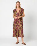 Vestido estampado camel — Modas Carrusel
