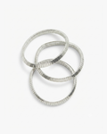 Pulseras elásticas plateadas (pack de 3)