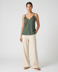 Top lino verde