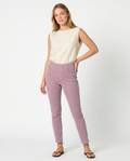 Pantalón pitillo malva