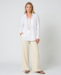 Blusa blanca de algodón