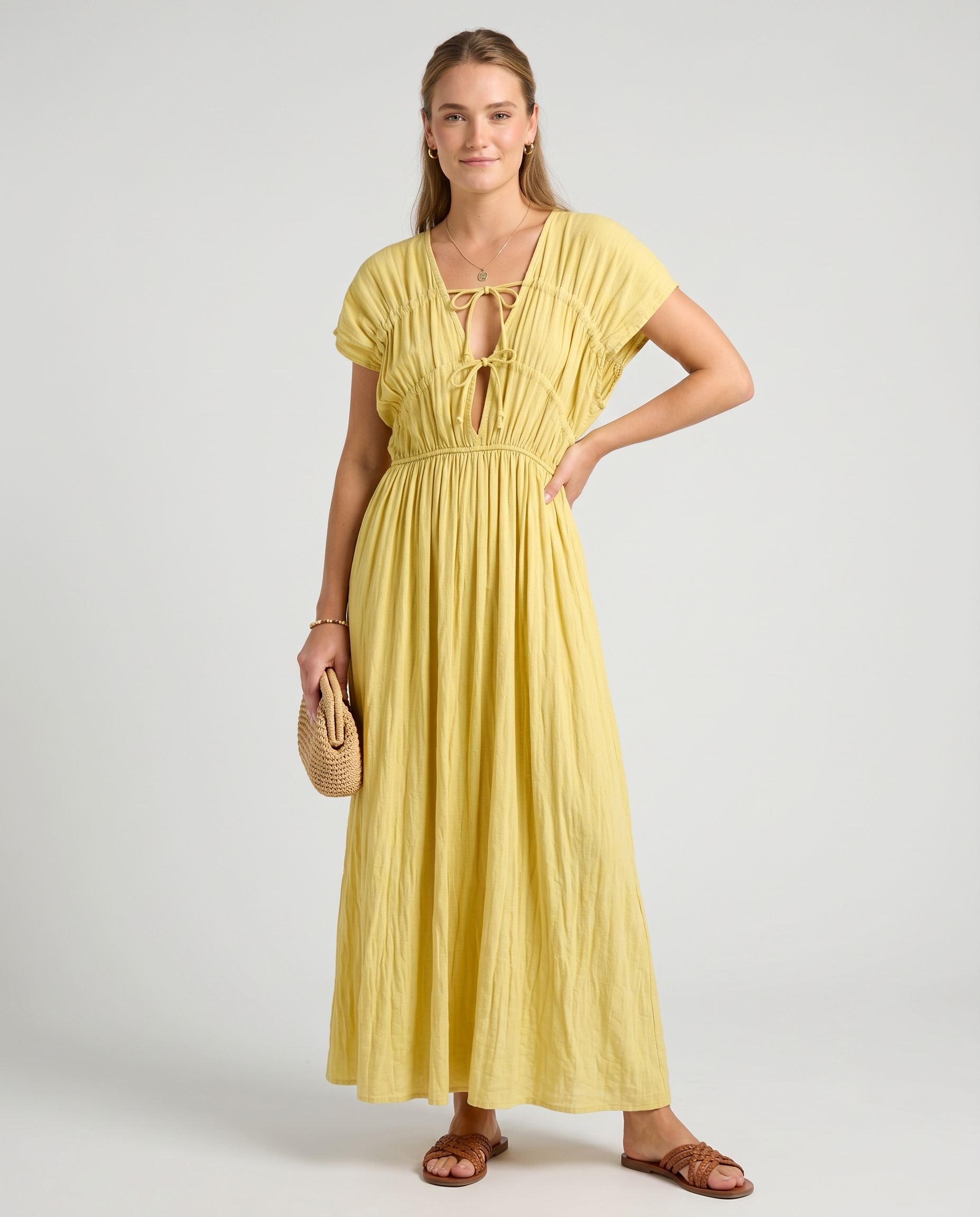 Vestido largo amarillo