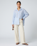 Camisa de rayas celeste