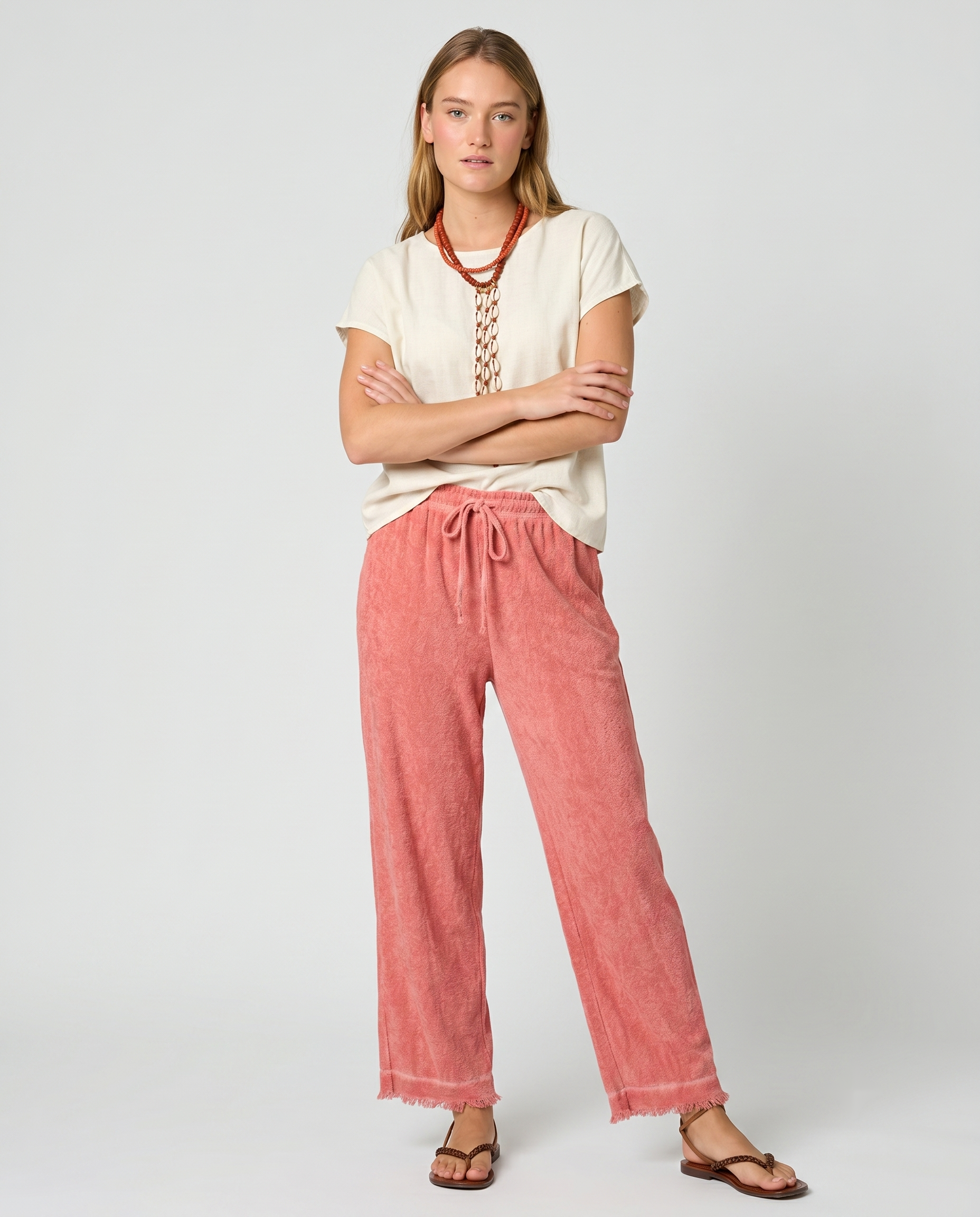 Pantalón ancho coral