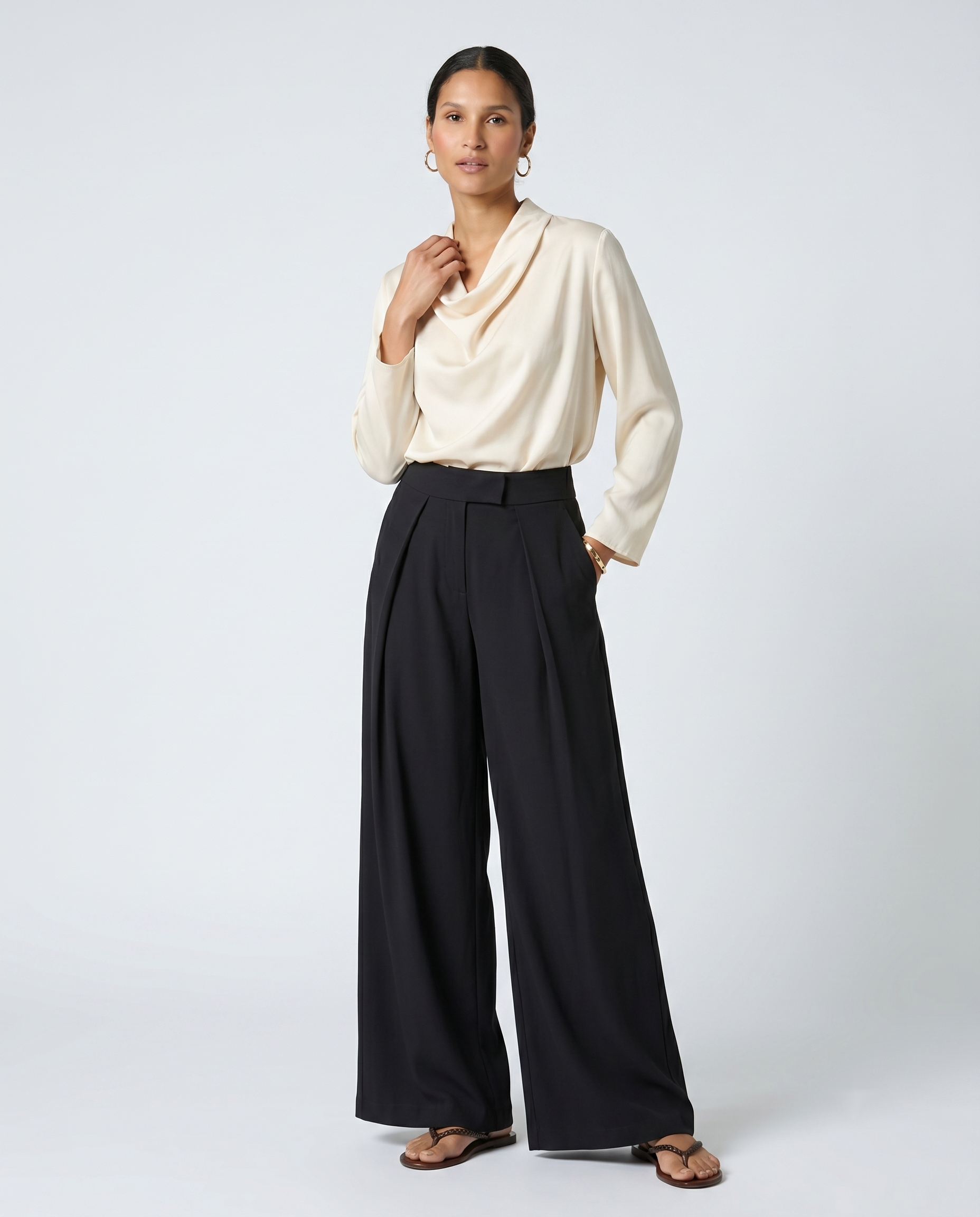 Pantalón palazzo negro