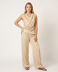 Conjunto beige drapeado