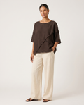 Blusa marrón chocolate