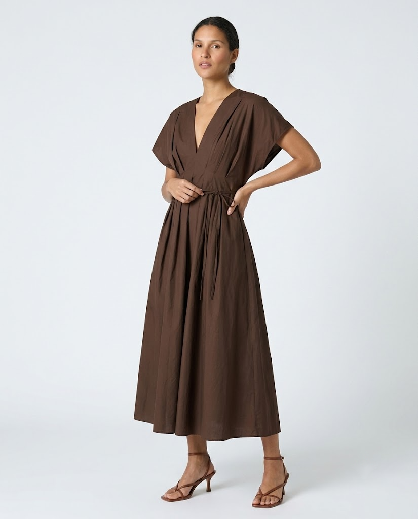 Vestido marrón chocolate