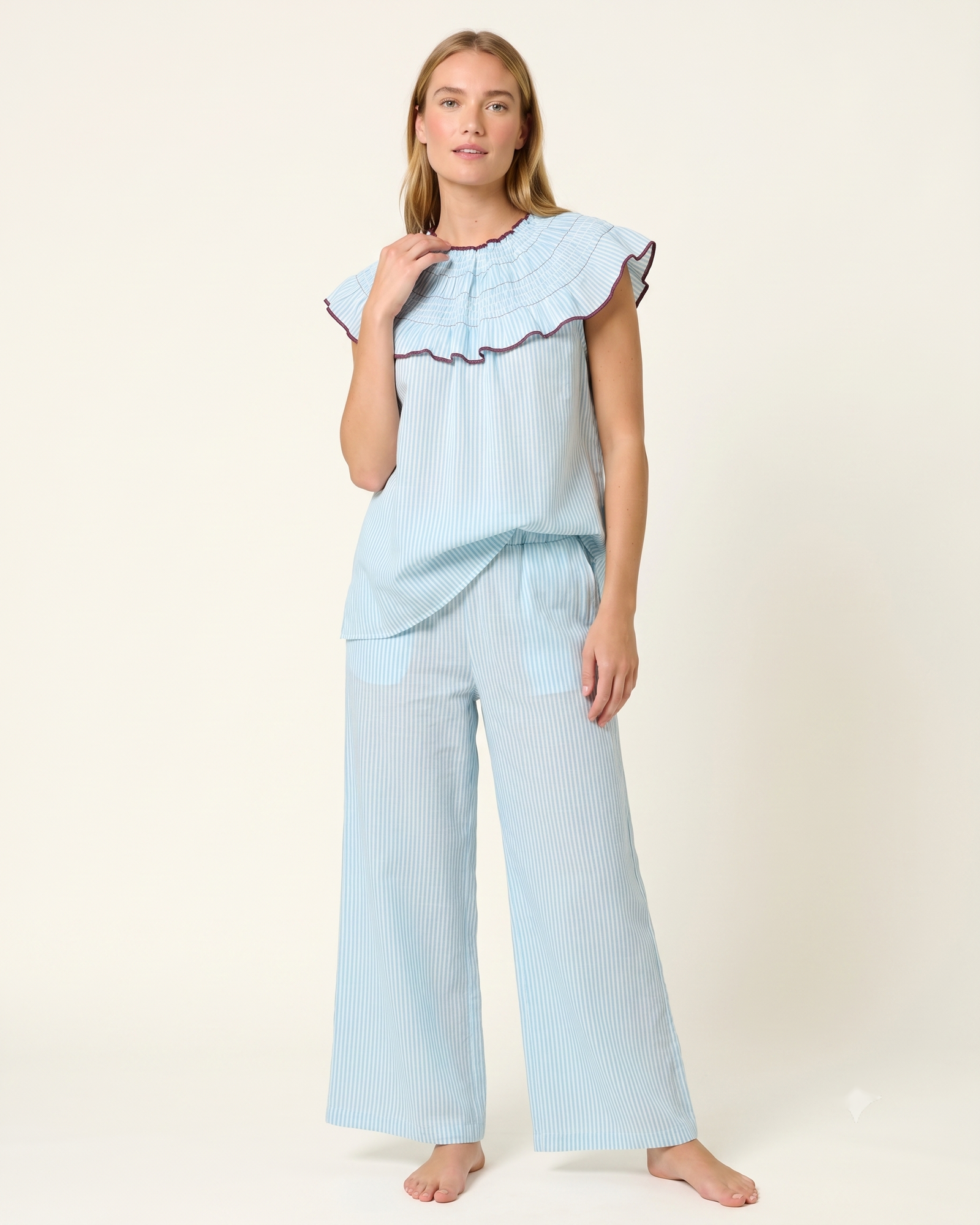 Conjunto Rayas Turquesa